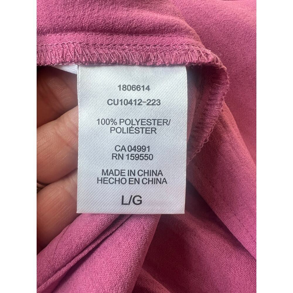 NWT Hilary Radley Women's Button Front Blouse, Large, Dark Pink. Lightweight - Picture 9 of 11